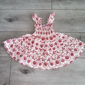 Hill House The Ellie Mermaid White Pink Nap Dress Little Girl's 2Y